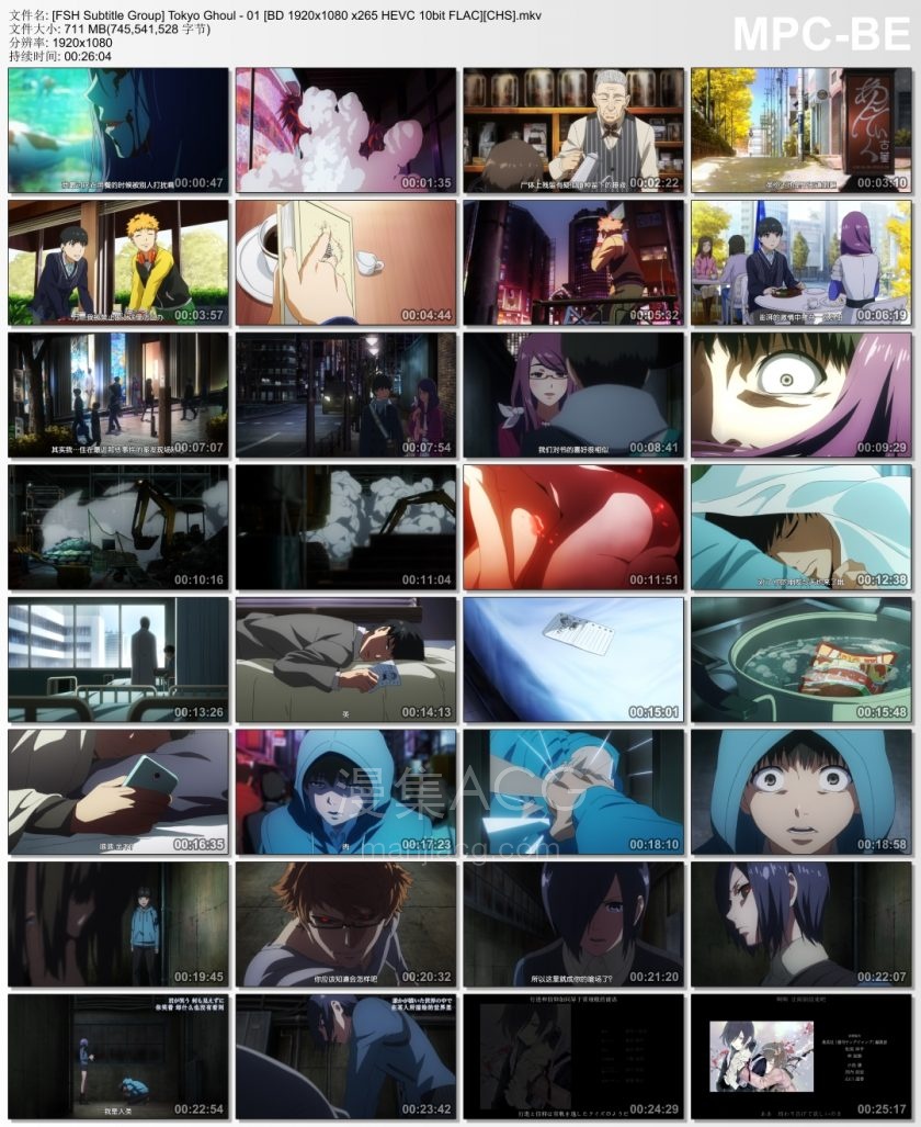 [FSH Subtitle Group] Tokyo Ghoul - 01 [BD 1920x1080 x265 HEVC 10bit FLAC][CHS].mkv_thumbs_[2023.10.01_21.06.15]